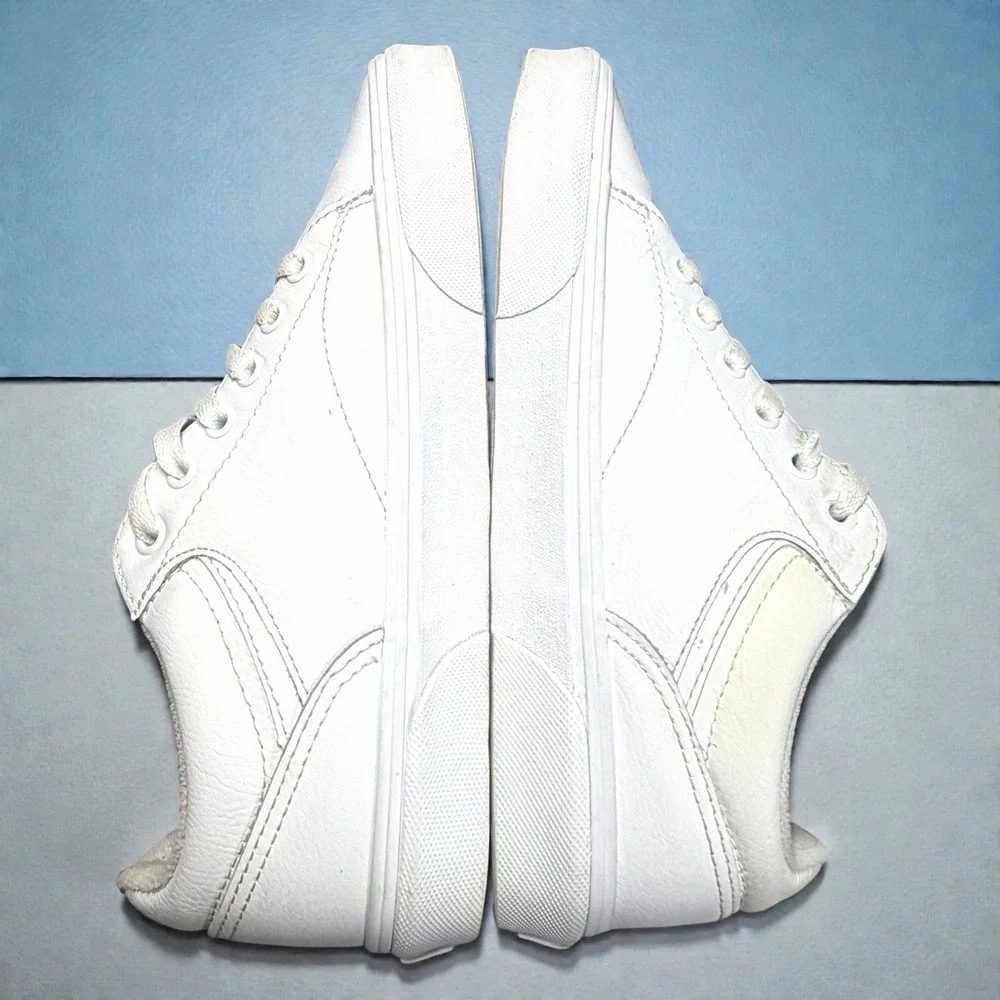 Vans Selden True White Leather Low Top Sneakers Mens 8 Womens 9.5‎ Classic Skate